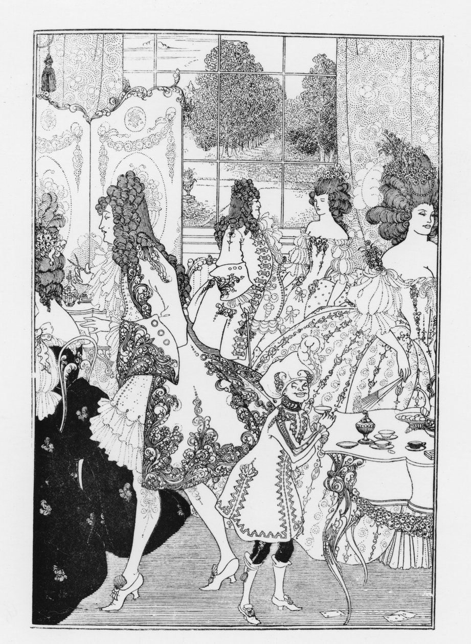Ilustração para &39;The Rape of the Lock&39; por Alexander Pope (1688-1744) de Aubrey Beardsley