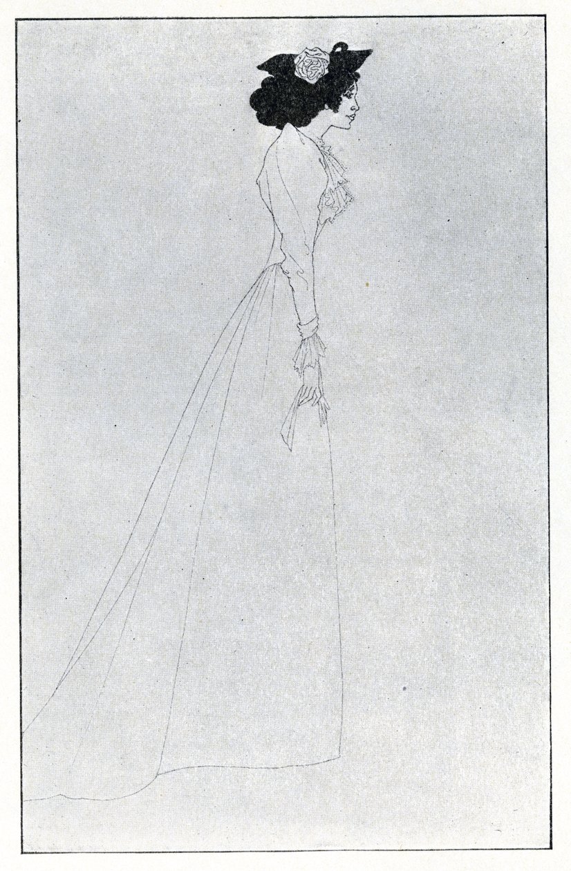 Sra Patrick Campbell, do "The Yellow Book", Volume I de Aubrey Beardsley