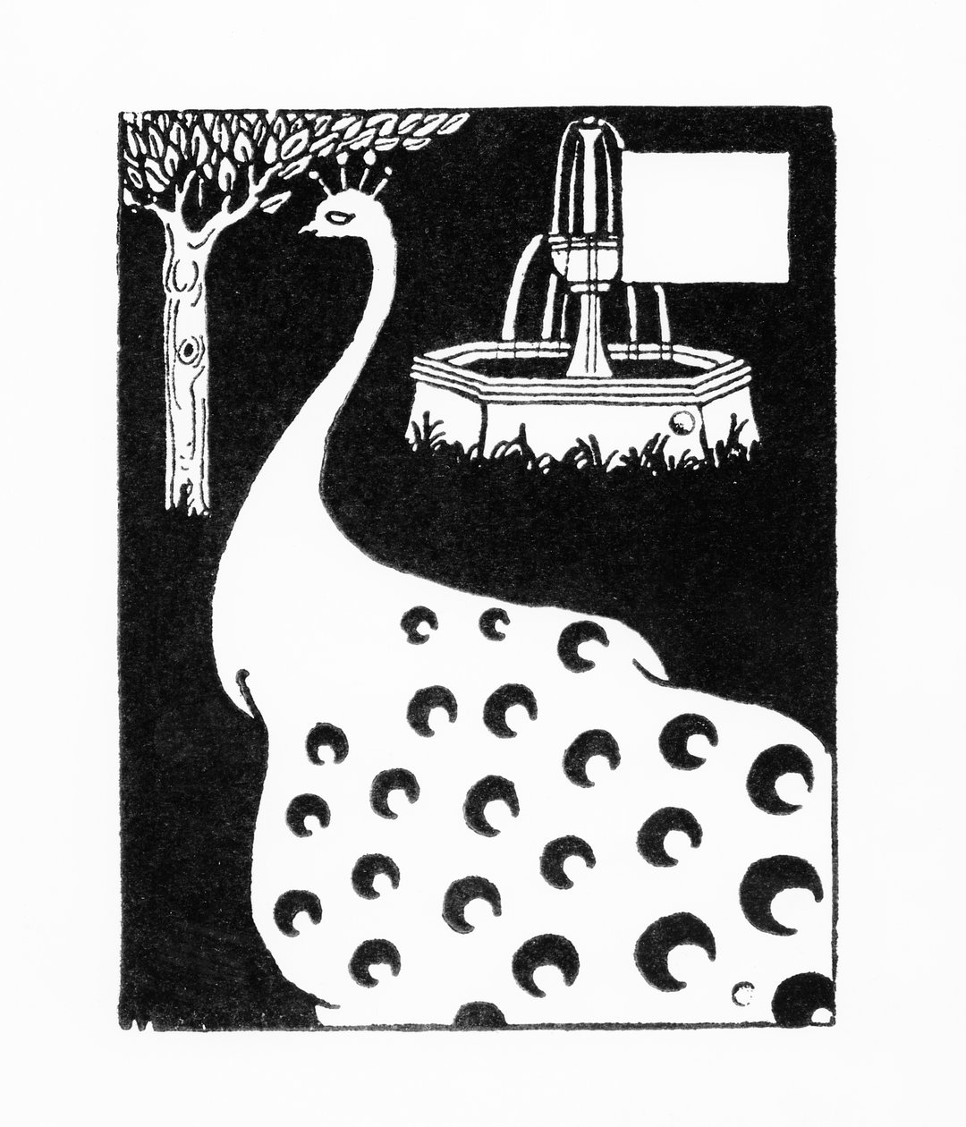 Motivo de pavão, de &39;The Dead of Arthur&39; de Aubrey Beardsley