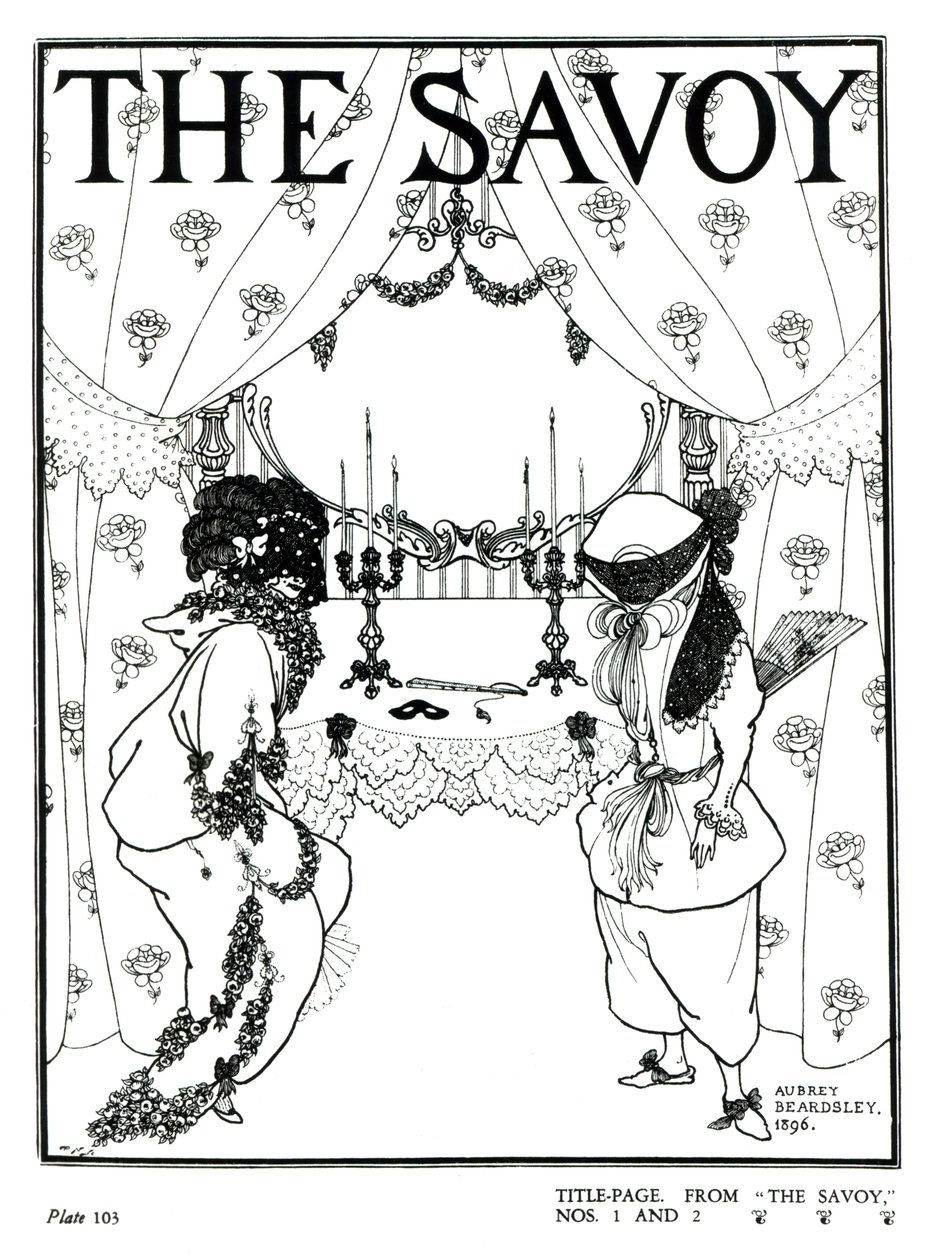 Página de título de &39;The Savoy&39; n º 1 e 2, 1896 de Aubrey Beardsley