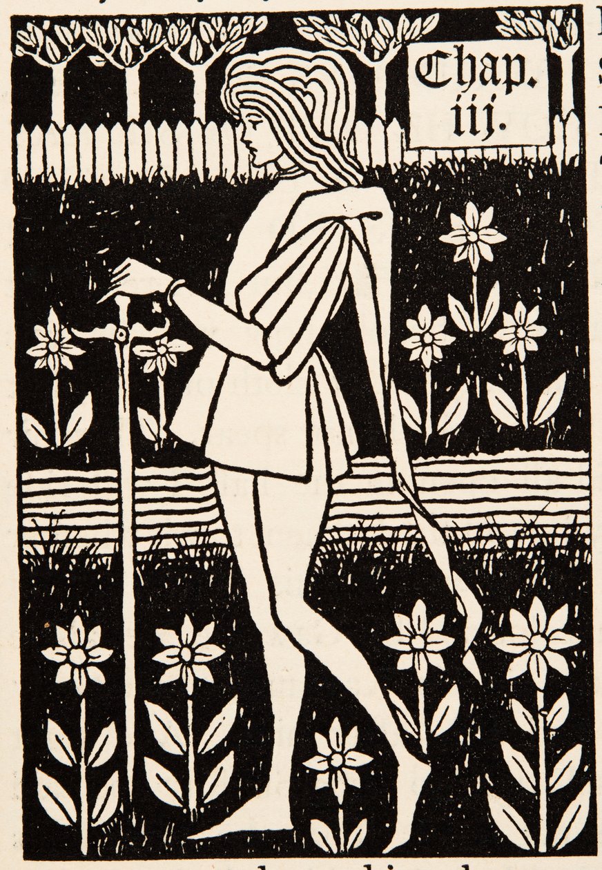 Uma página. Título de capítulo de Aubrey Beardsley
