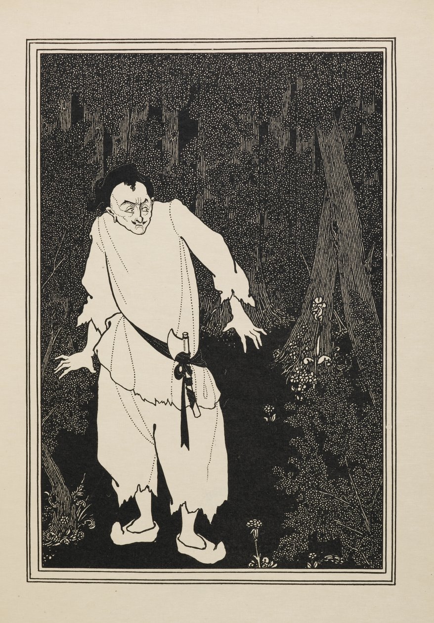 Ali Baba na madeira, a partir de um Livro de Cinquenta Desenhos de Aubrey Beardsley