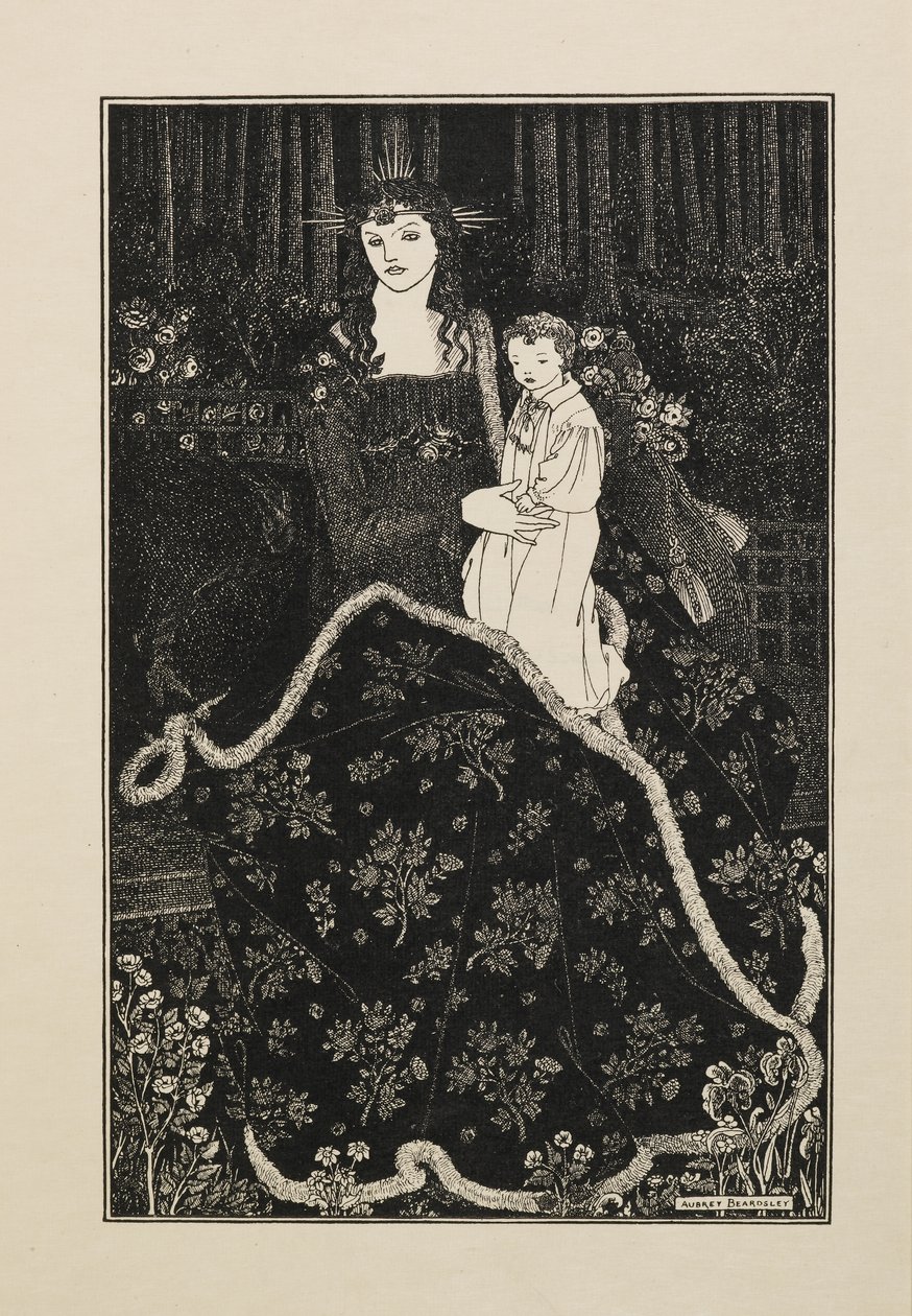 Cartão de Natal, de um Livro de Cinquenta Desenhos de Aubrey Beardsley