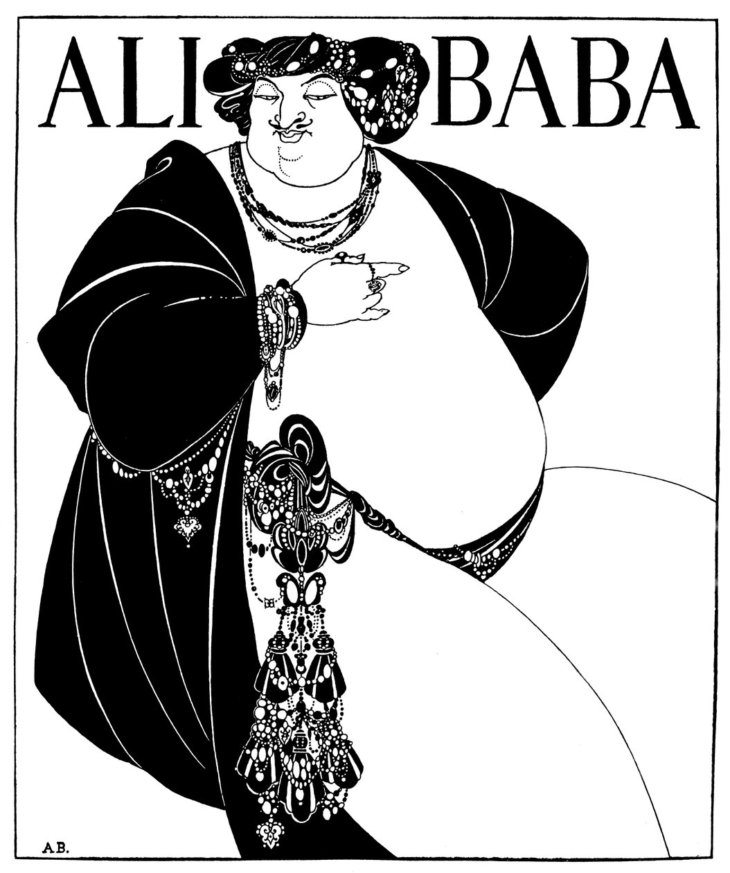 Design da capa para Ali Baba, 1897 de Aubrey Beardsley