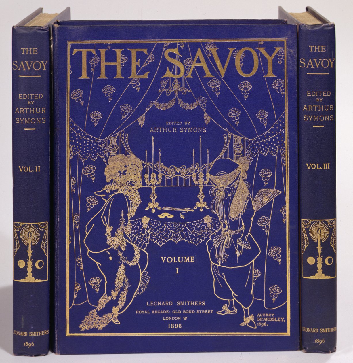 Design da capa do The Savoy, Volumes I-III, editado por Arthur Symons, publicado por Leonard Smithers 1896 de Aubrey Beardsley