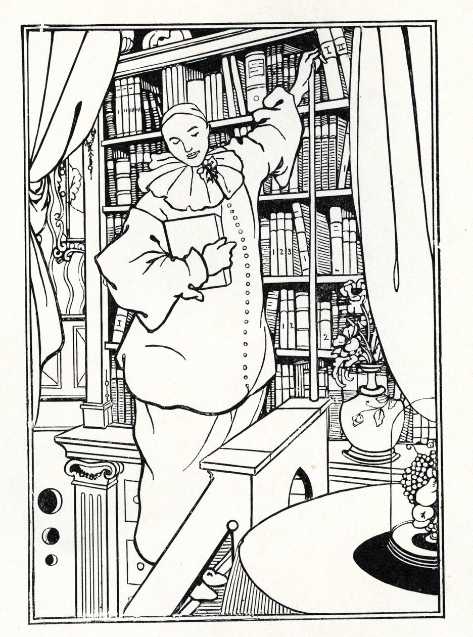 Design para a capa de &39;Pierrot&39;, 1896 de Aubrey Beardsley