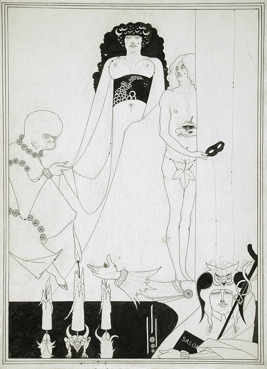 Digite Herodias. Ilustração para Salomé por Oscar Wilde de Aubrey Beardsley