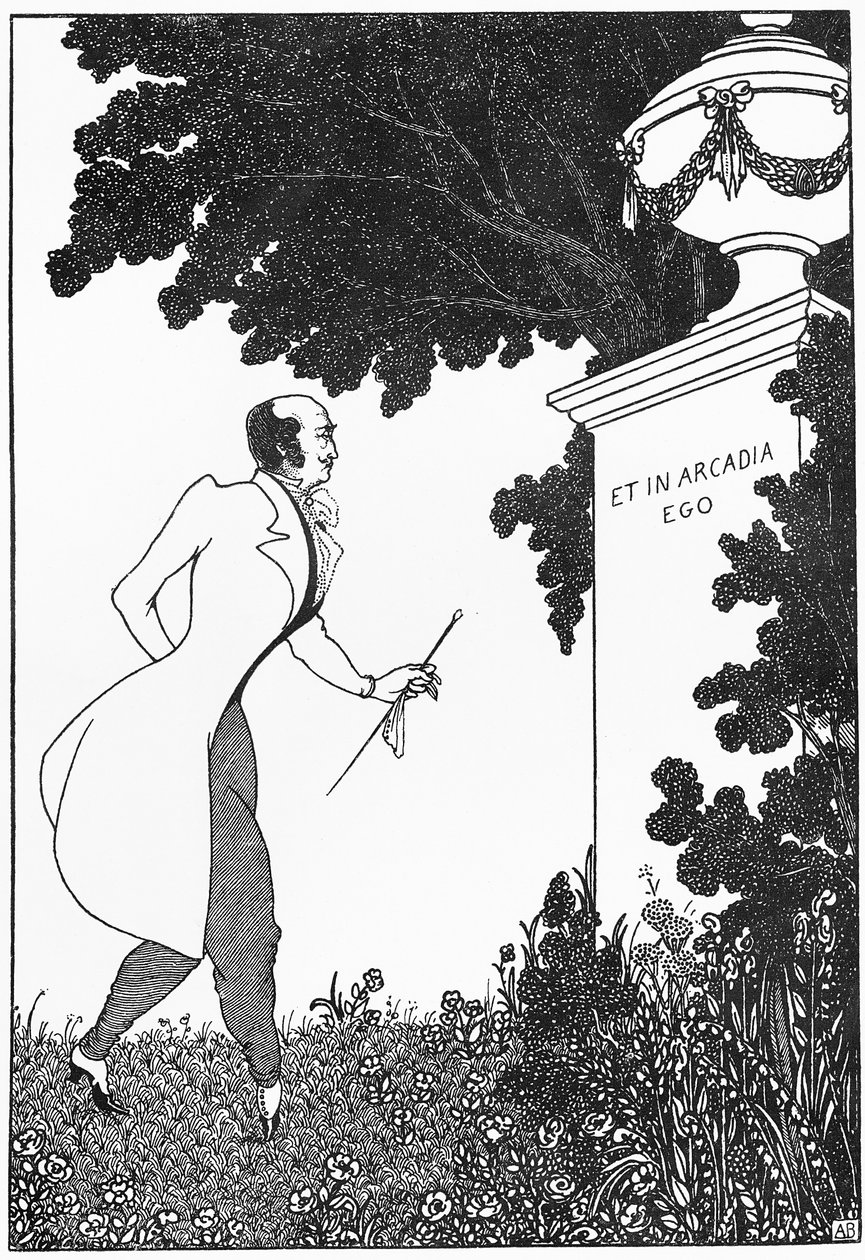 Et in Arcadio Ego, ilustração de &39;The Savoy&39;, 1896 de Aubrey Beardsley