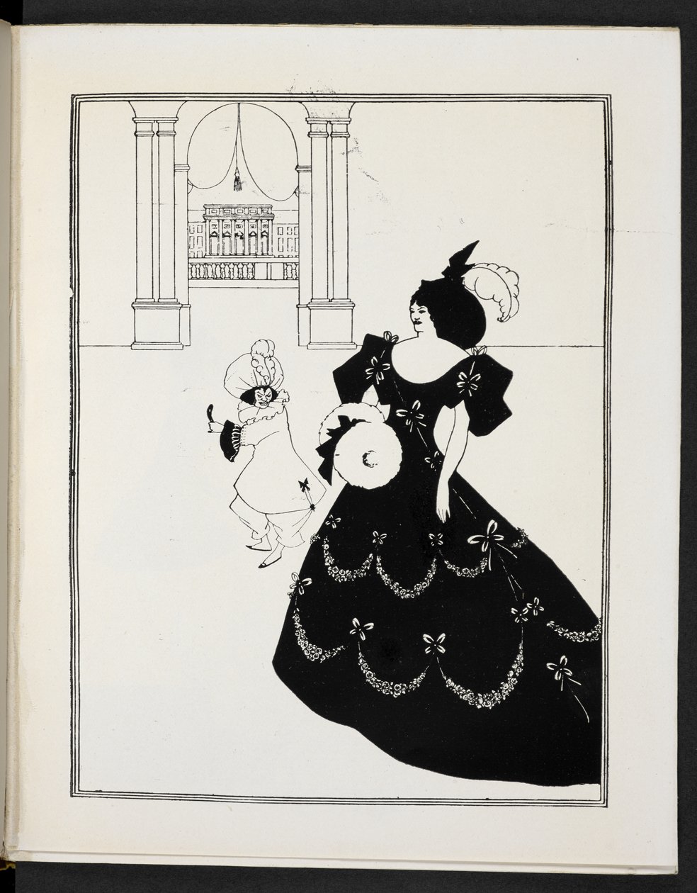 Ilustração que representa duas figuras de Aubrey Beardsley