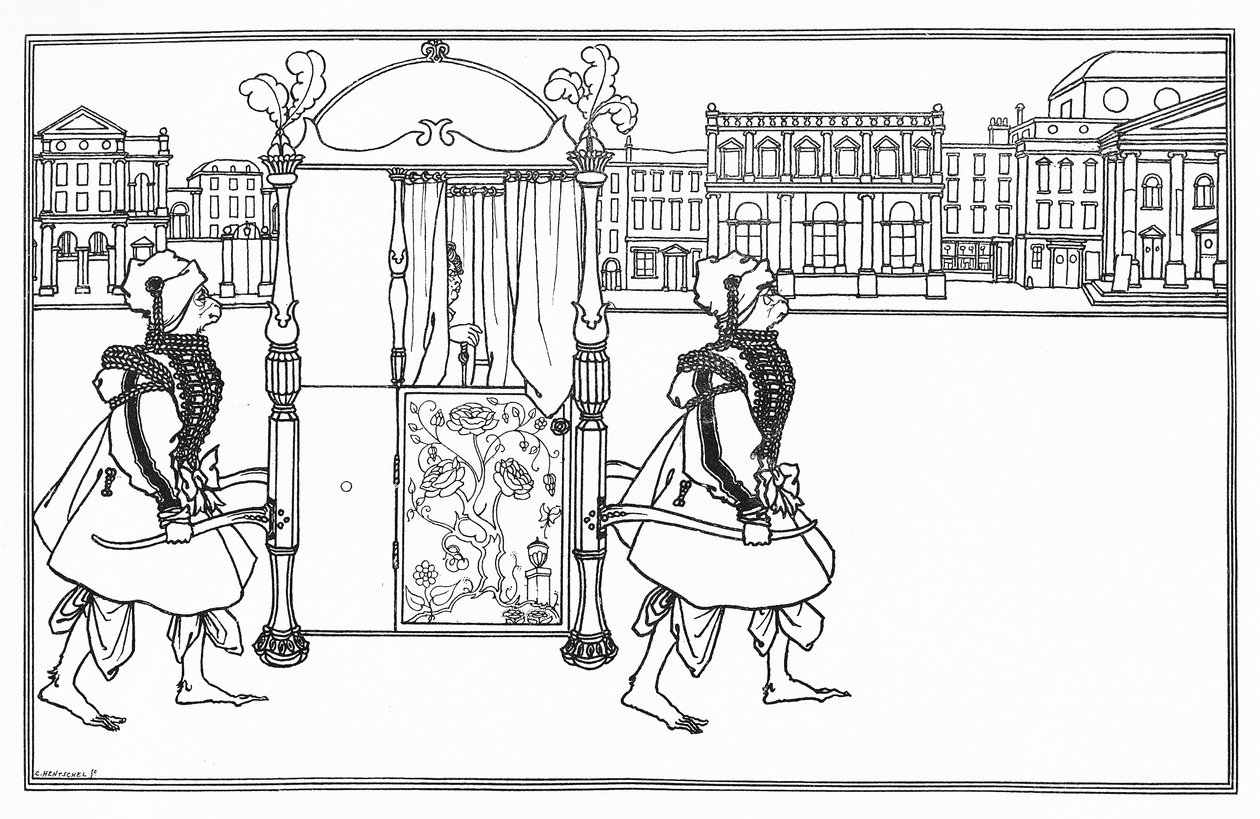 Ilustração para &39;O Livro Amarelo&39; de Aubrey Beardsley
