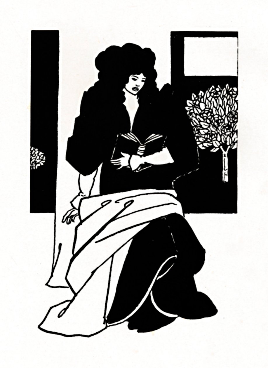 Ilustração de Morte DArthur, 1893-1894, 1923 de Aubrey Beardsley