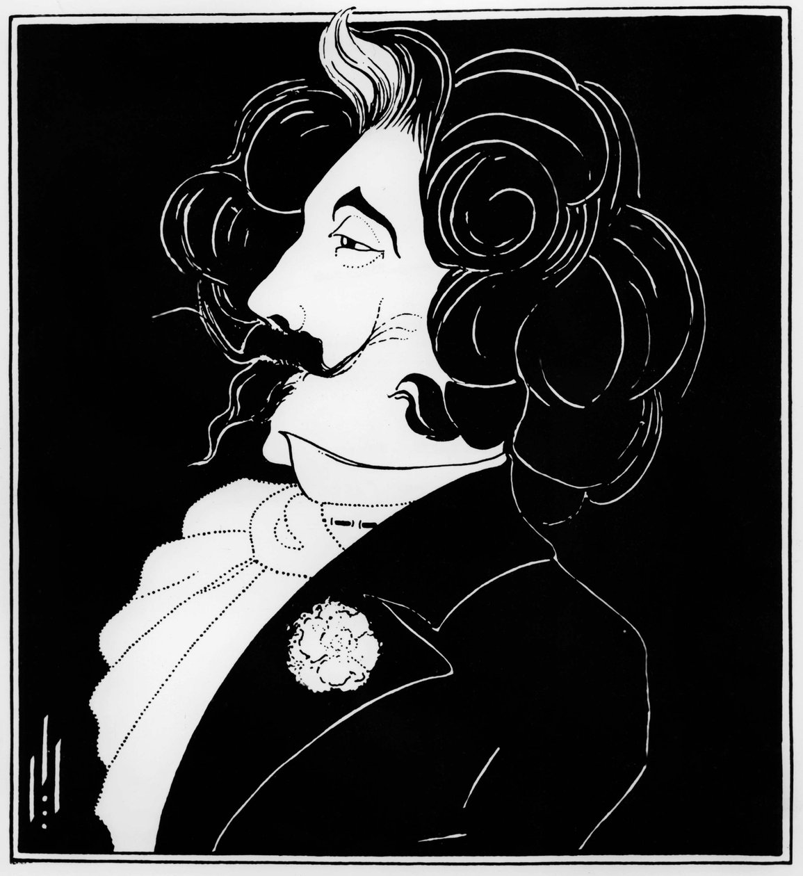 James McNeill Whistler (1834-1903) (desenho) de Aubrey Beardsley