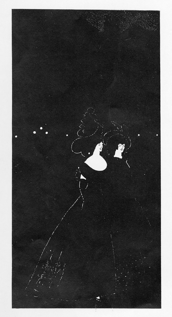 Les Passades, ilustração de &39;O número de inverno de hoje&39;, 1894 de Aubrey Beardsley