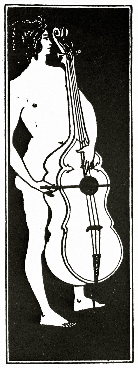 O homem do violoncelo, c.1894 de Aubrey Beardsley