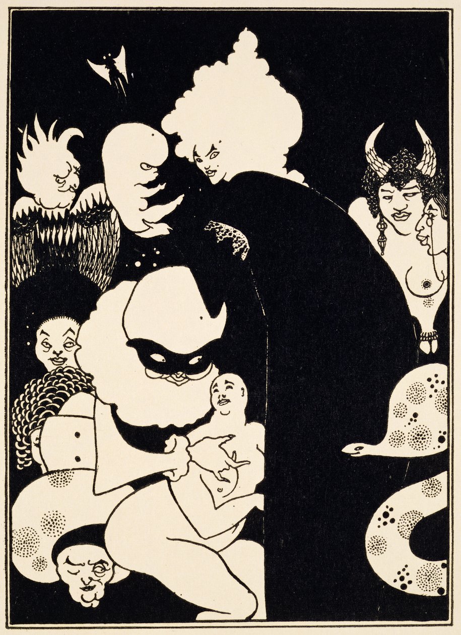 Criaturas estranhas de Lucian, ilustração da "verdadeira história de Luciano", c.1894 de Aubrey Beardsley