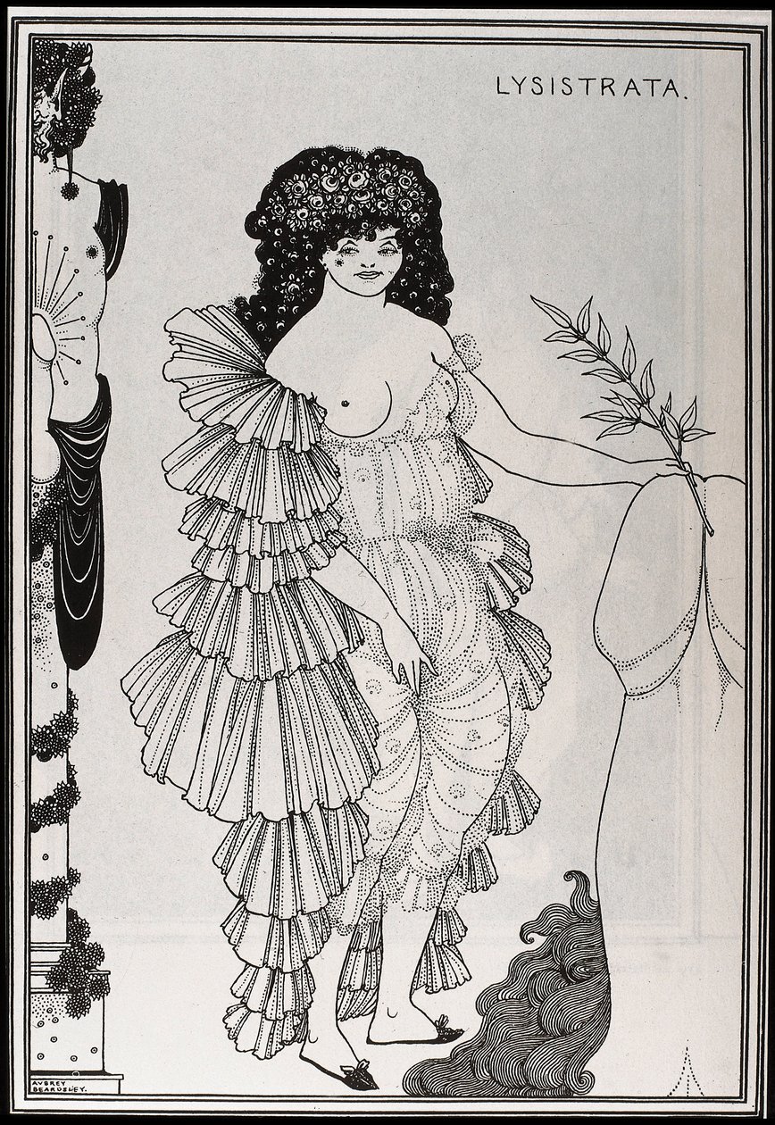 Lysistrate protege o seu sexo de Aubrey Beardsley