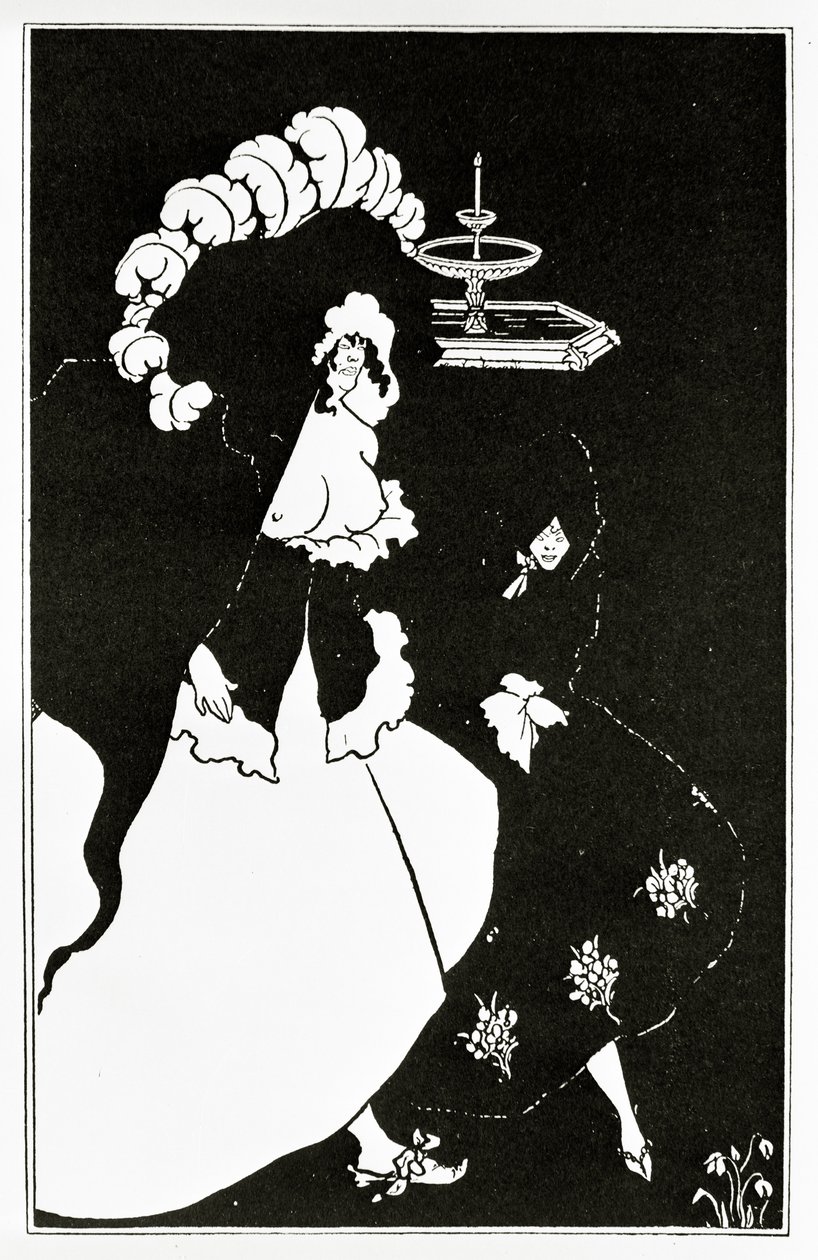 Messalina e companheiro voltando de um bordel, c.1894 de Aubrey Beardsley