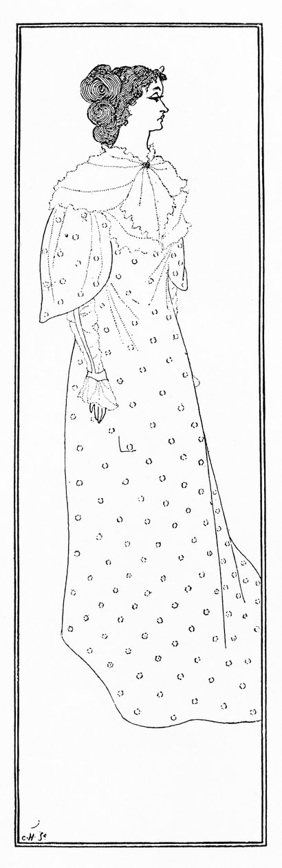 Sra. Winifred Emery, ilustração de &39;The Yellow Book, vol. IV &39;, 1894 de Aubrey Beardsley