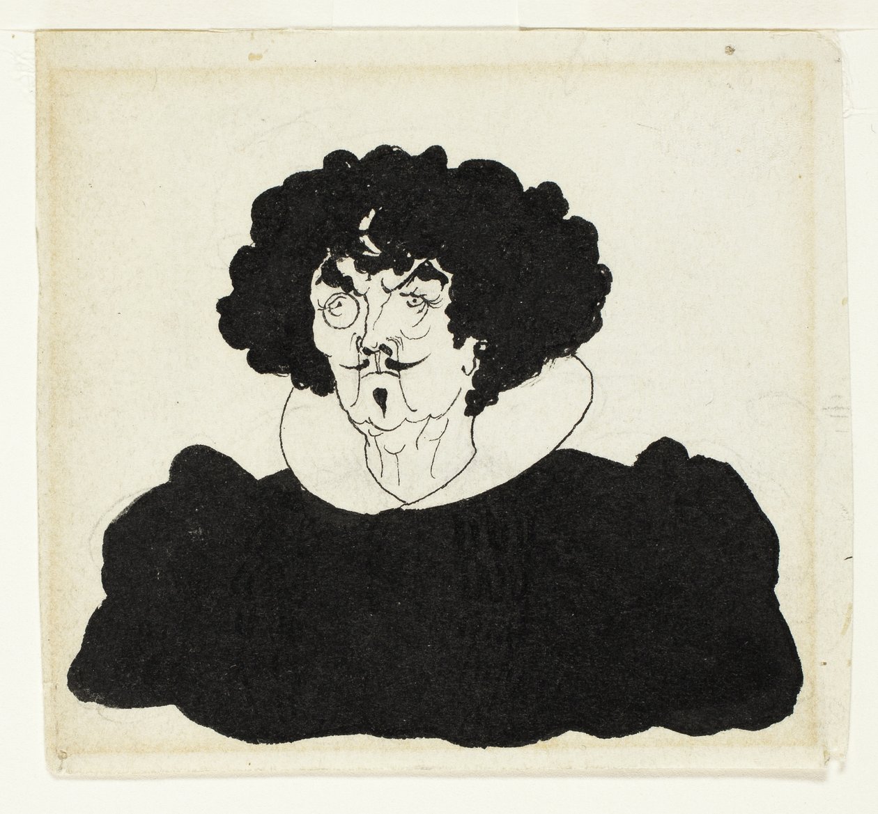 Retrato de Whistler em traje espanhol do século 17 de Aubrey Beardsley
