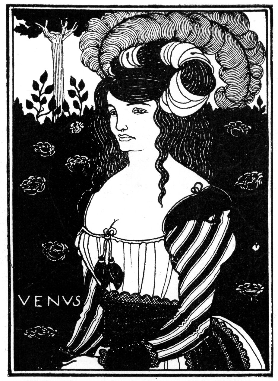 Retrato de uma mulher, 1898. de Aubrey Beardsley