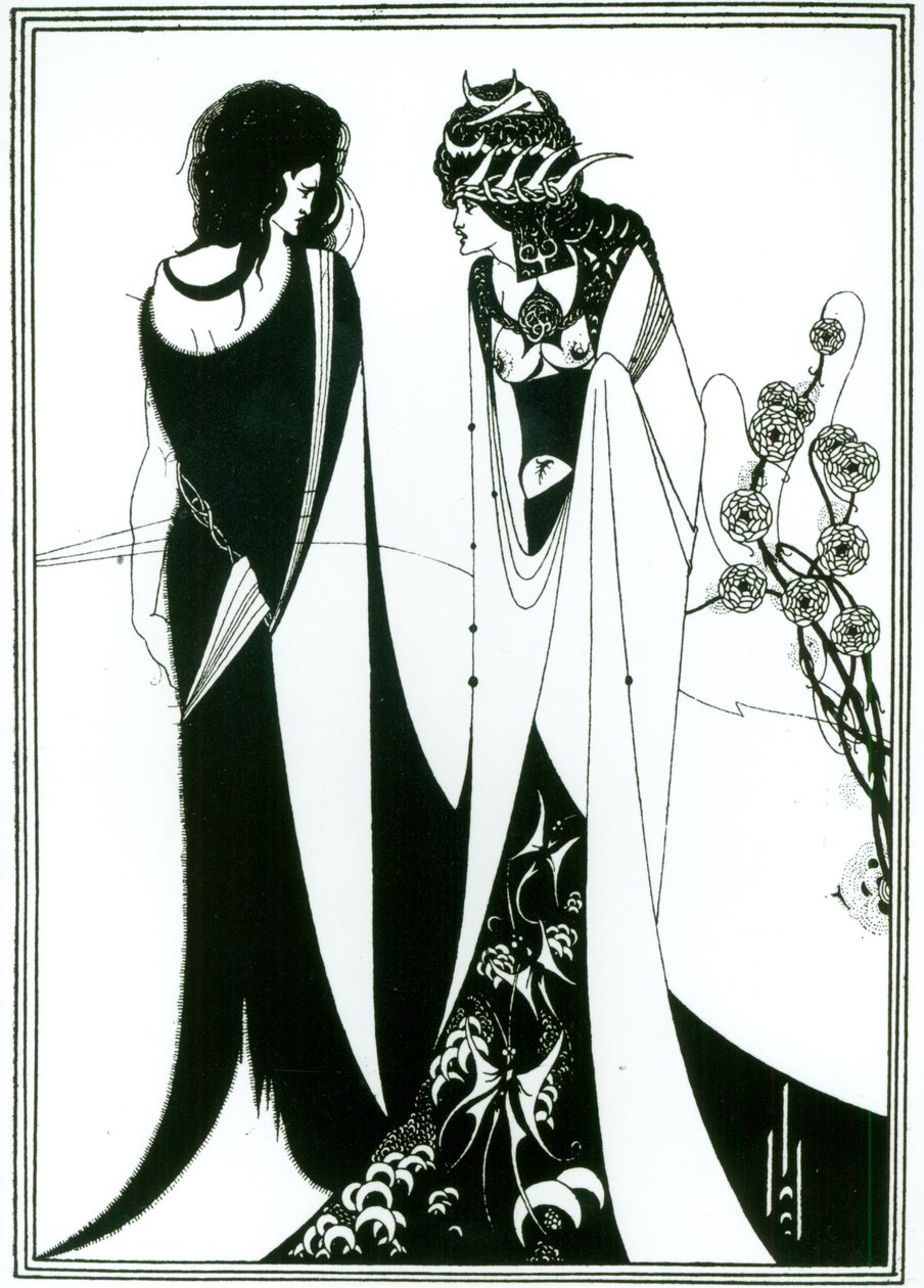 Salomé com sua mãe, Herodíades de Aubrey Beardsley