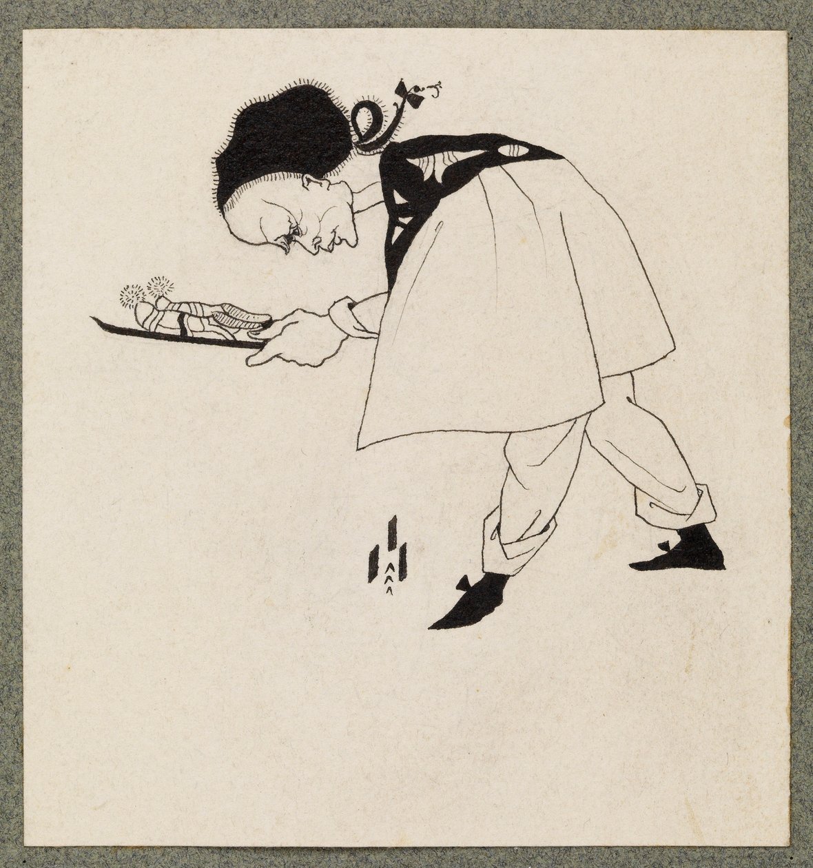 Servo carregando chinelos, 1893 de Aubrey Beardsley