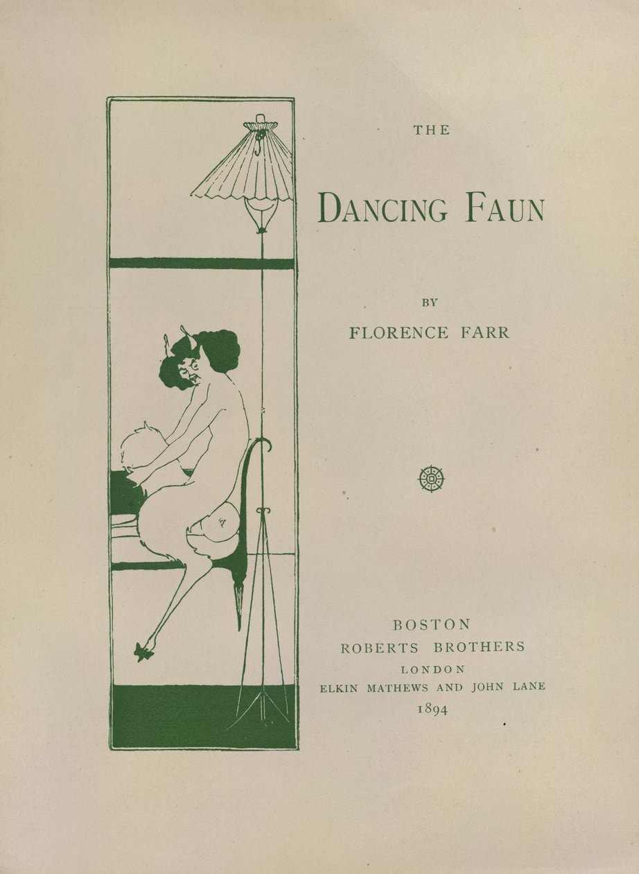 The Dancing Faun, papel de livro decorado para 