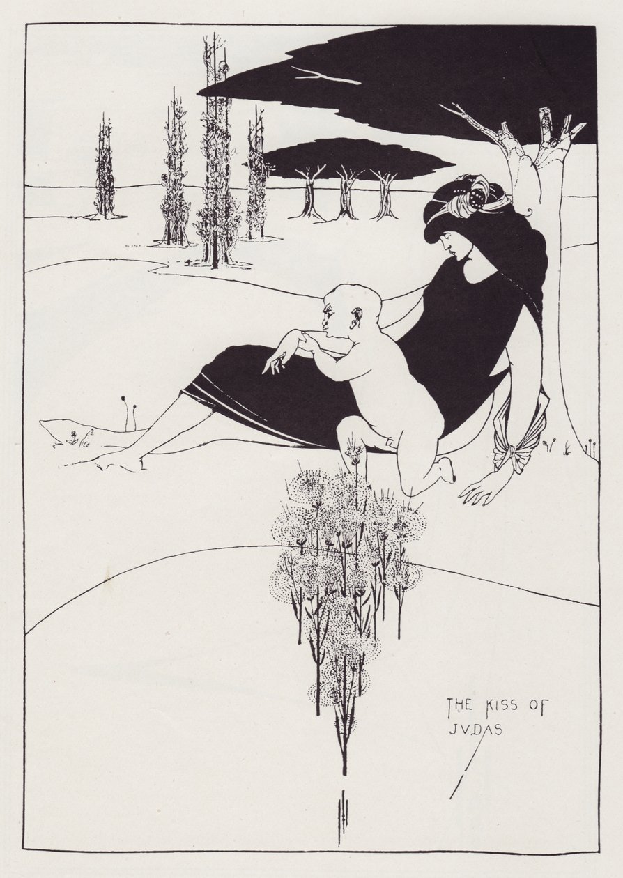 O Beijo de Judas, 1893. de Aubrey Beardsley