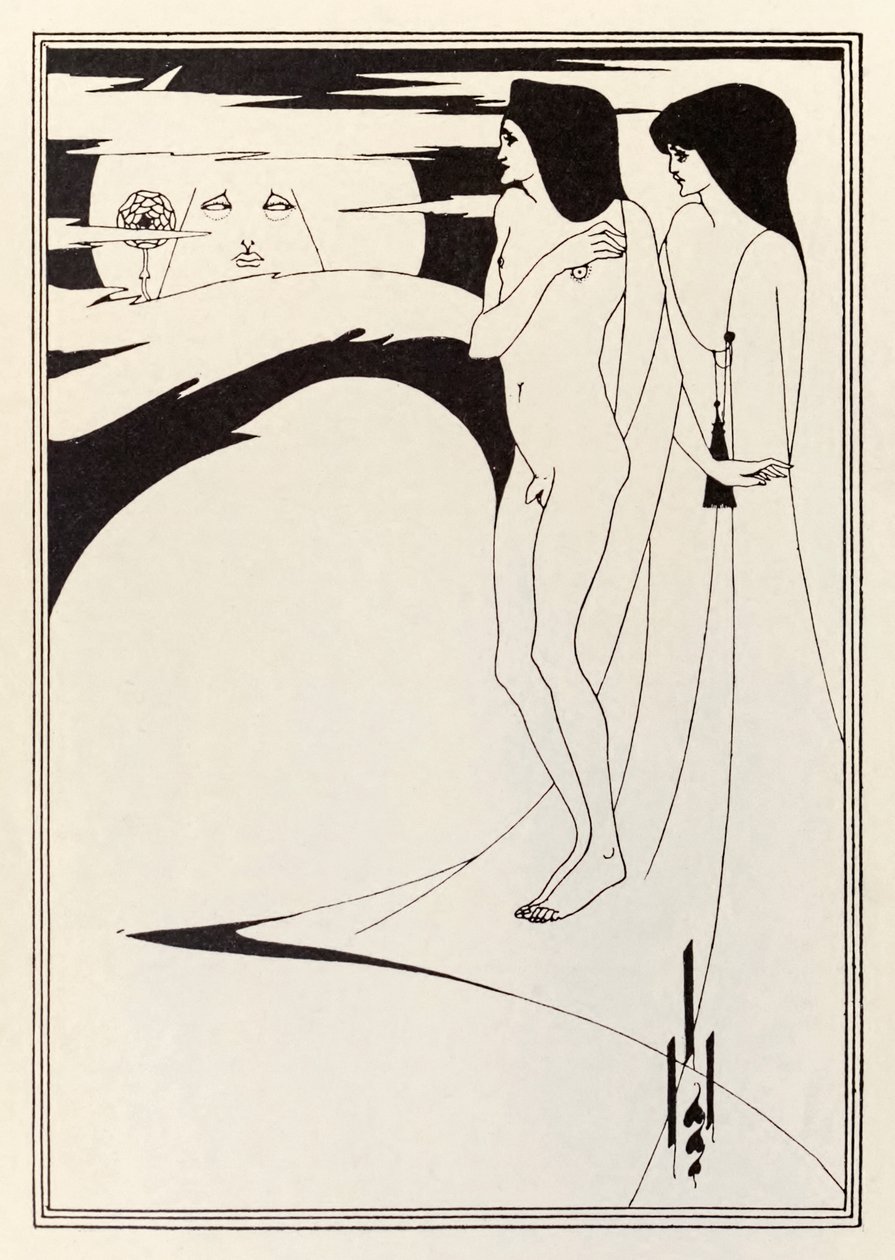 "A Mulher e a Lua" de Aubrey Beardsley