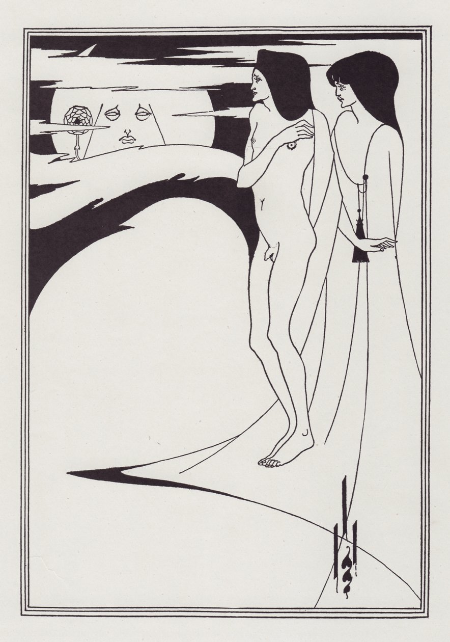 A Mulher na Lua, 1893. de Aubrey Beardsley