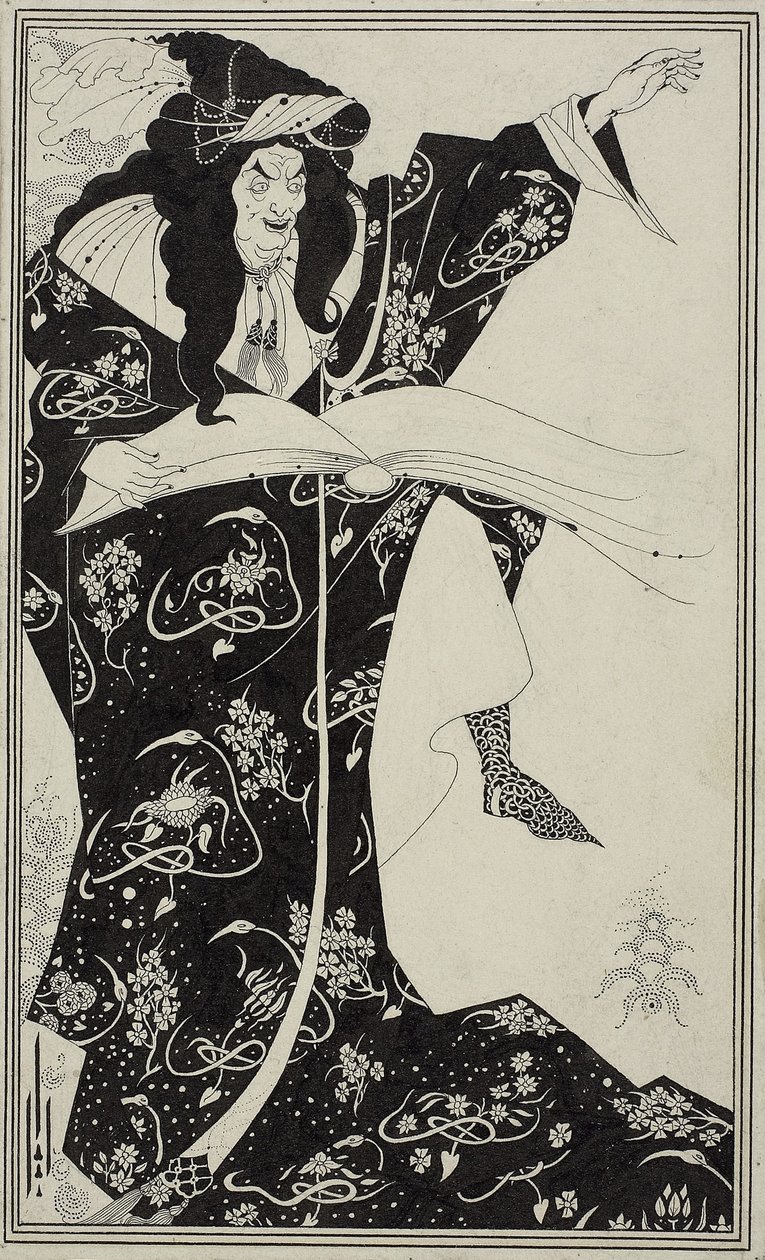 Virgílio, o feiticeiro, c.1893 de Aubrey Beardsley