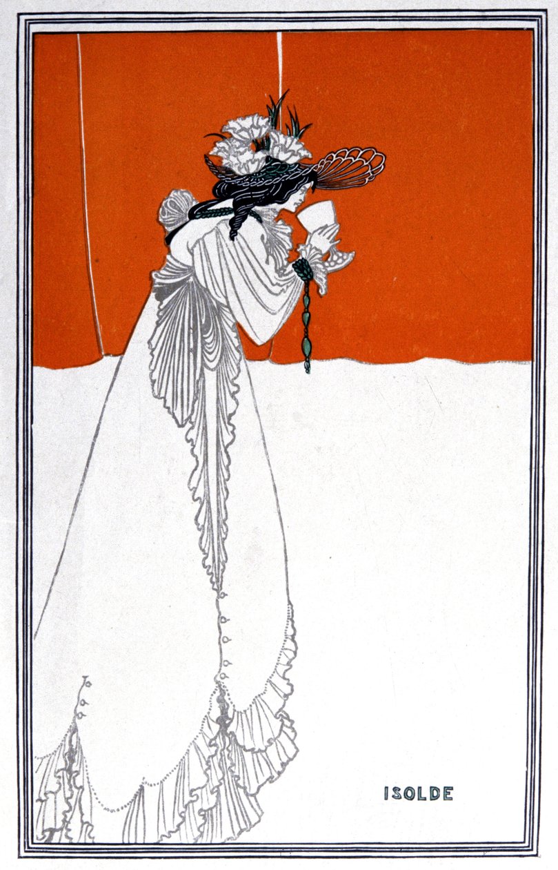 Yseult bebendo o Philtre, Inglaterra, c.1900 de Aubrey Beardsley