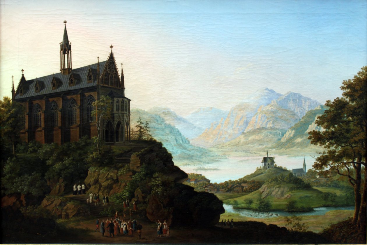 Paisagem montanhosa de August Ahlborn