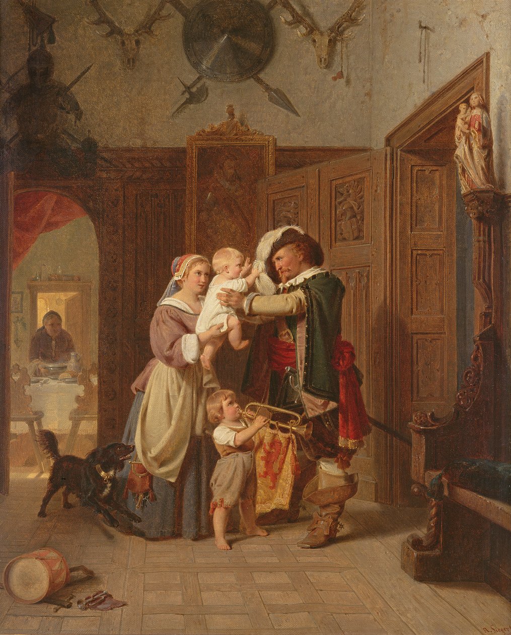 O retorno do Cavalier, 1855 de August Friedrich Siegert