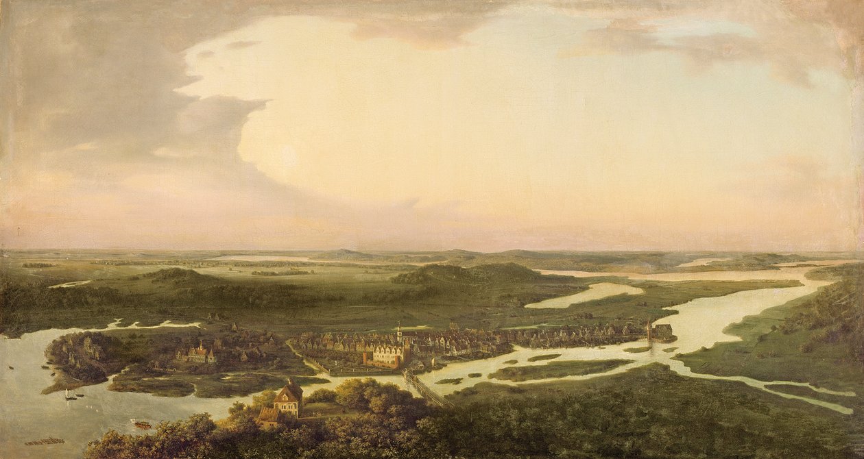 Vista, de, potsdam, em, a, 17o século, 1851 de August Kopisch