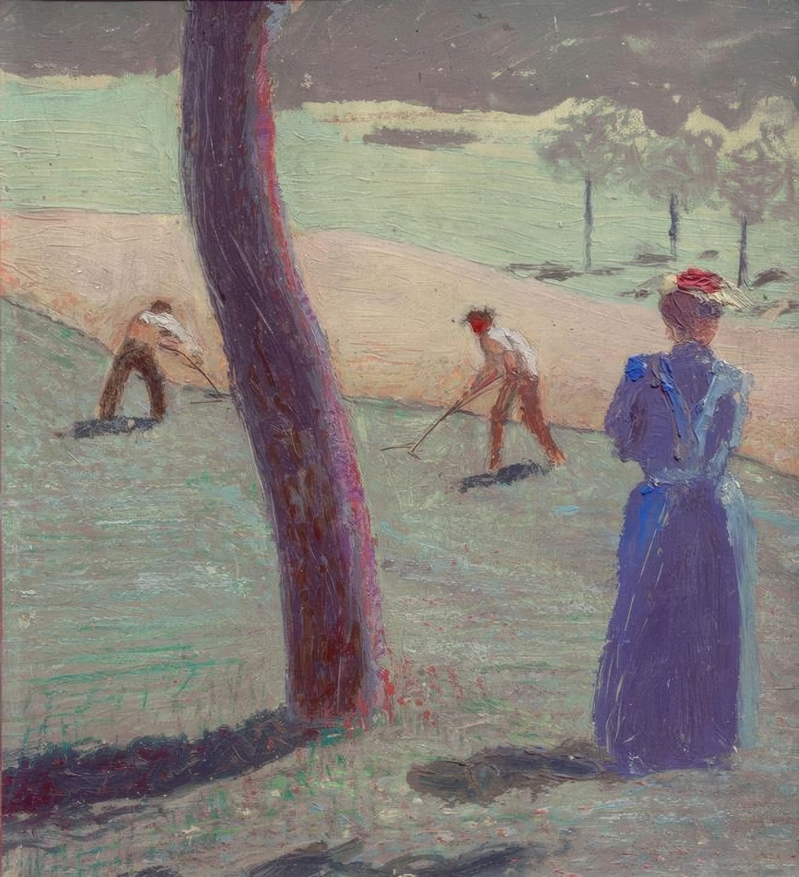 Trabalhador no campo perto de Kandern de August Macke