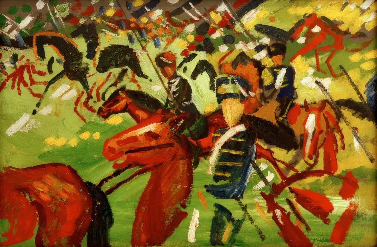 Hussardos revoltantes de August Macke