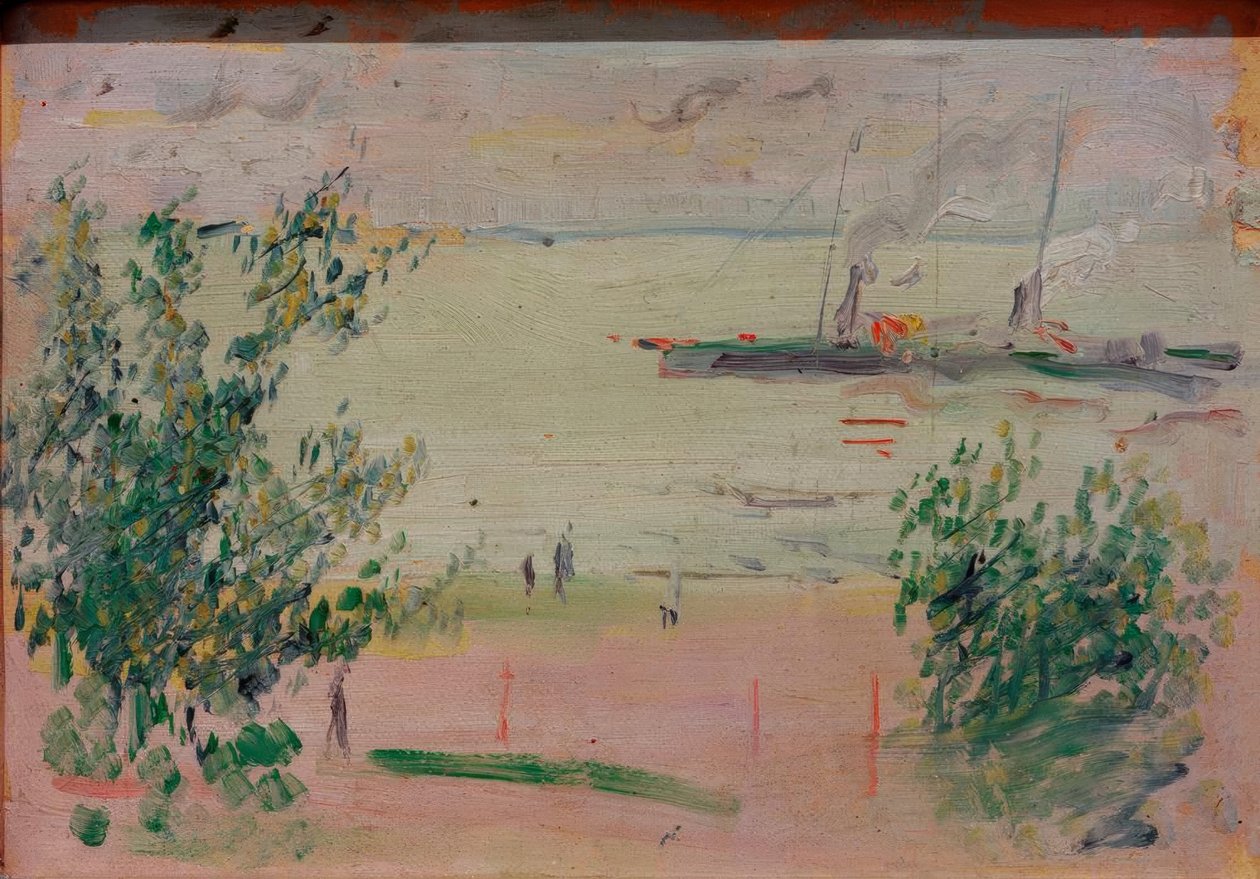 Em Hersel am Rhein de August Macke