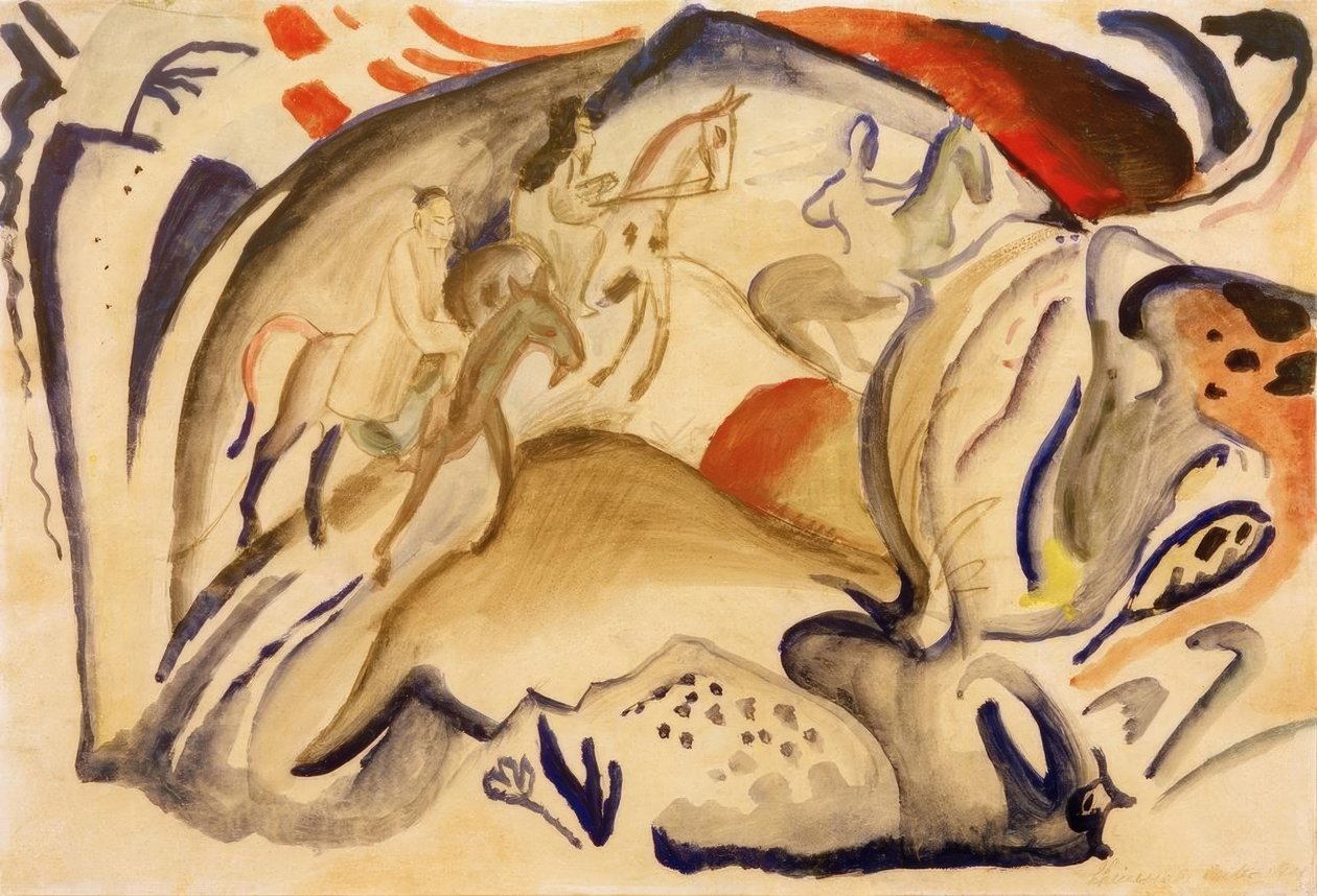 Cavaleiros chineses de August Macke