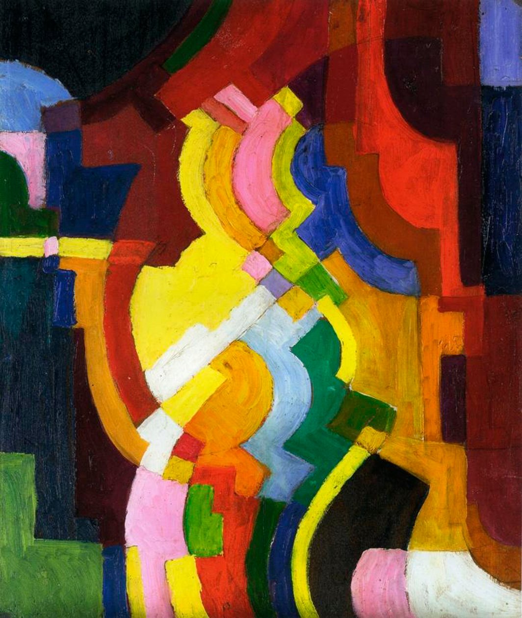 Formulários coloridos III, 1913 de August Macke