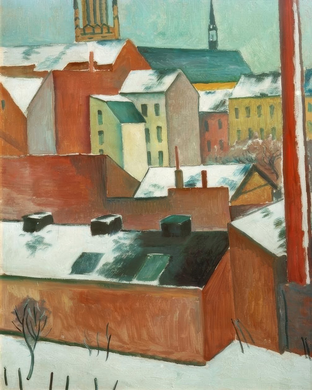 O Bonn Marienkirche na neve de August Macke