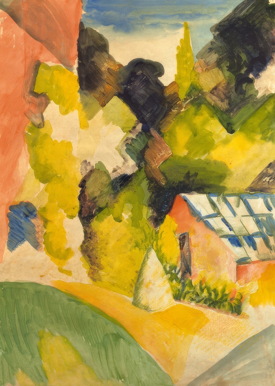 Estufa no parque de Oberhofen de August Macke