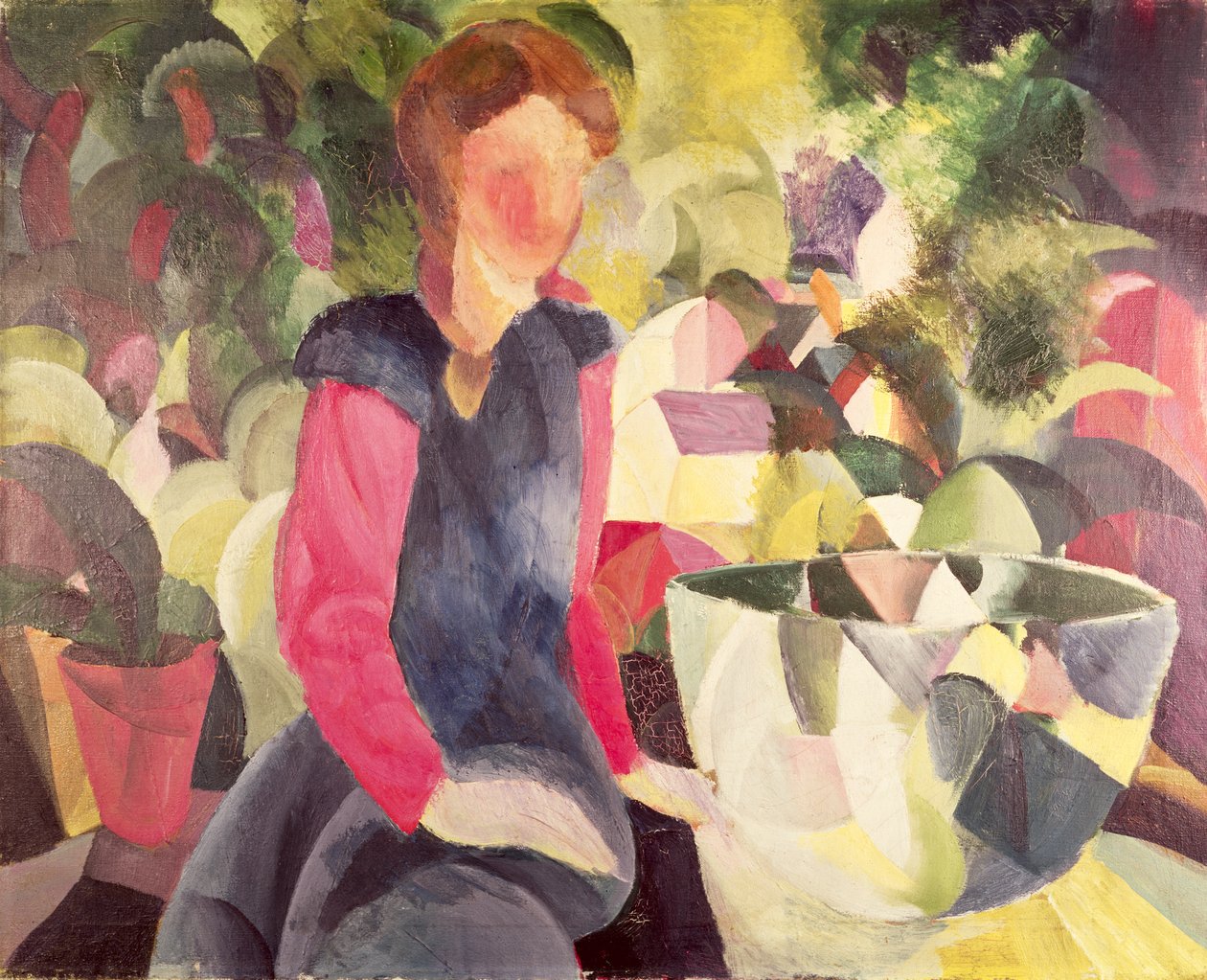 Menina com um aquário, século XX de August Macke