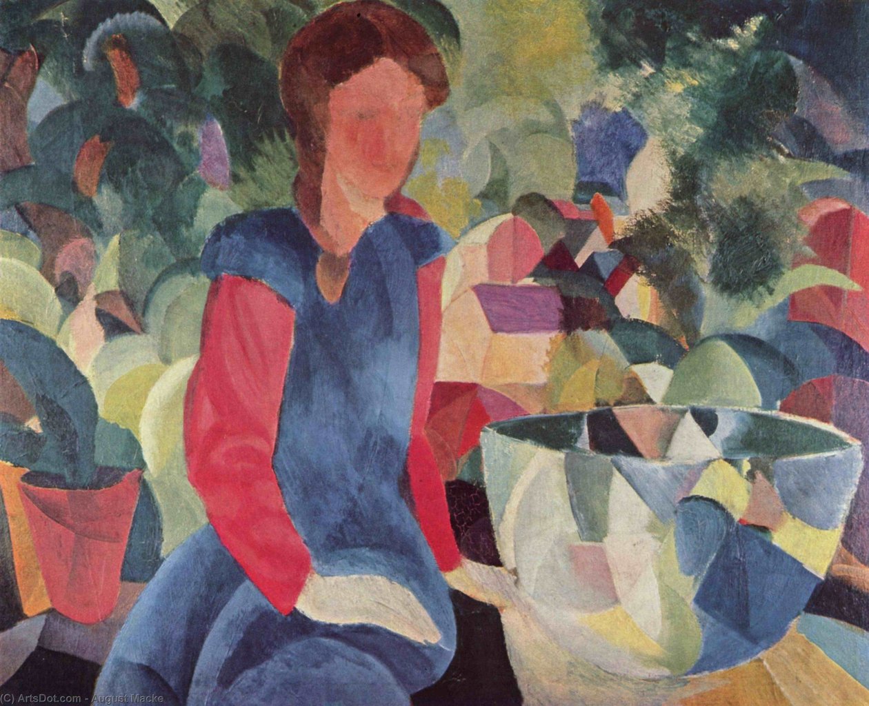 Menina com um aquário de August Macke