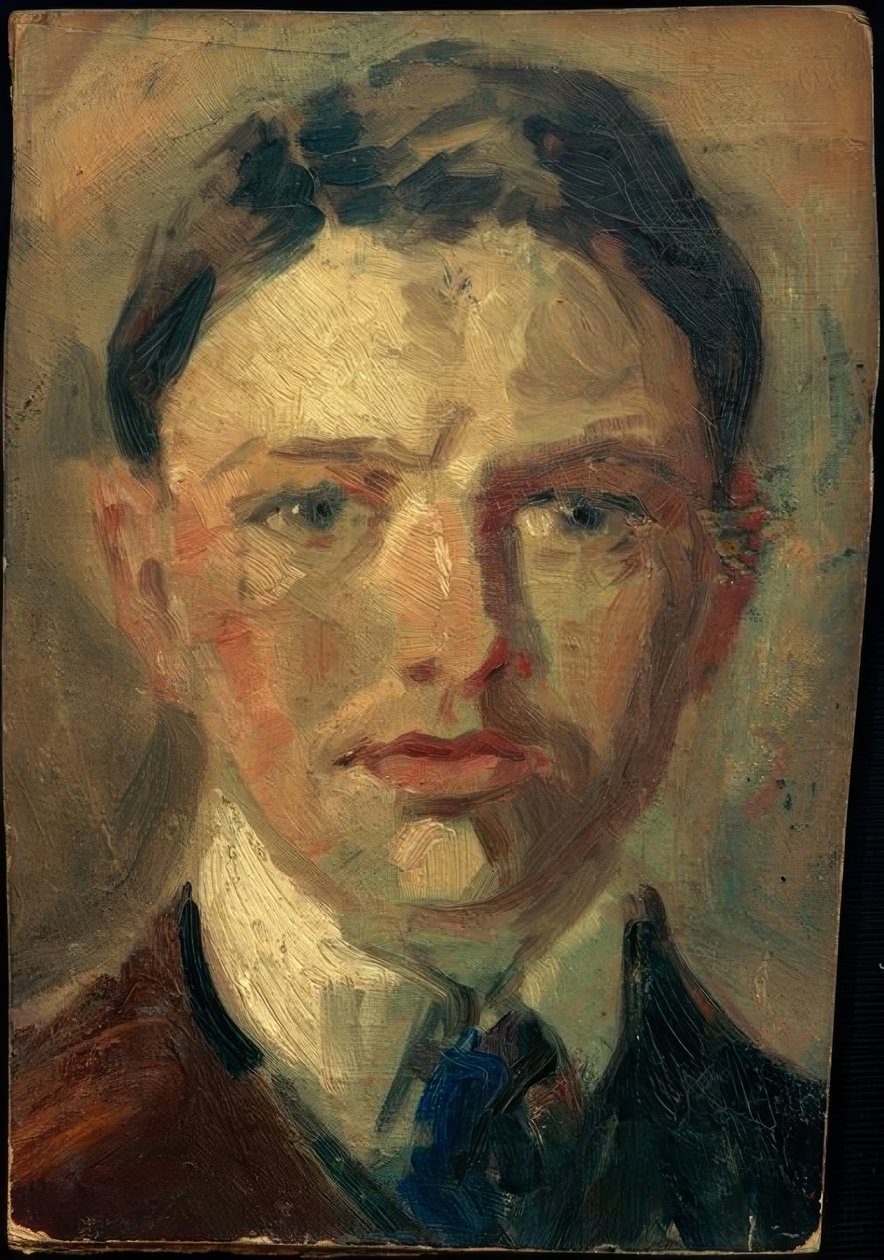 Estudo sobre um auto-retrato de August Macke