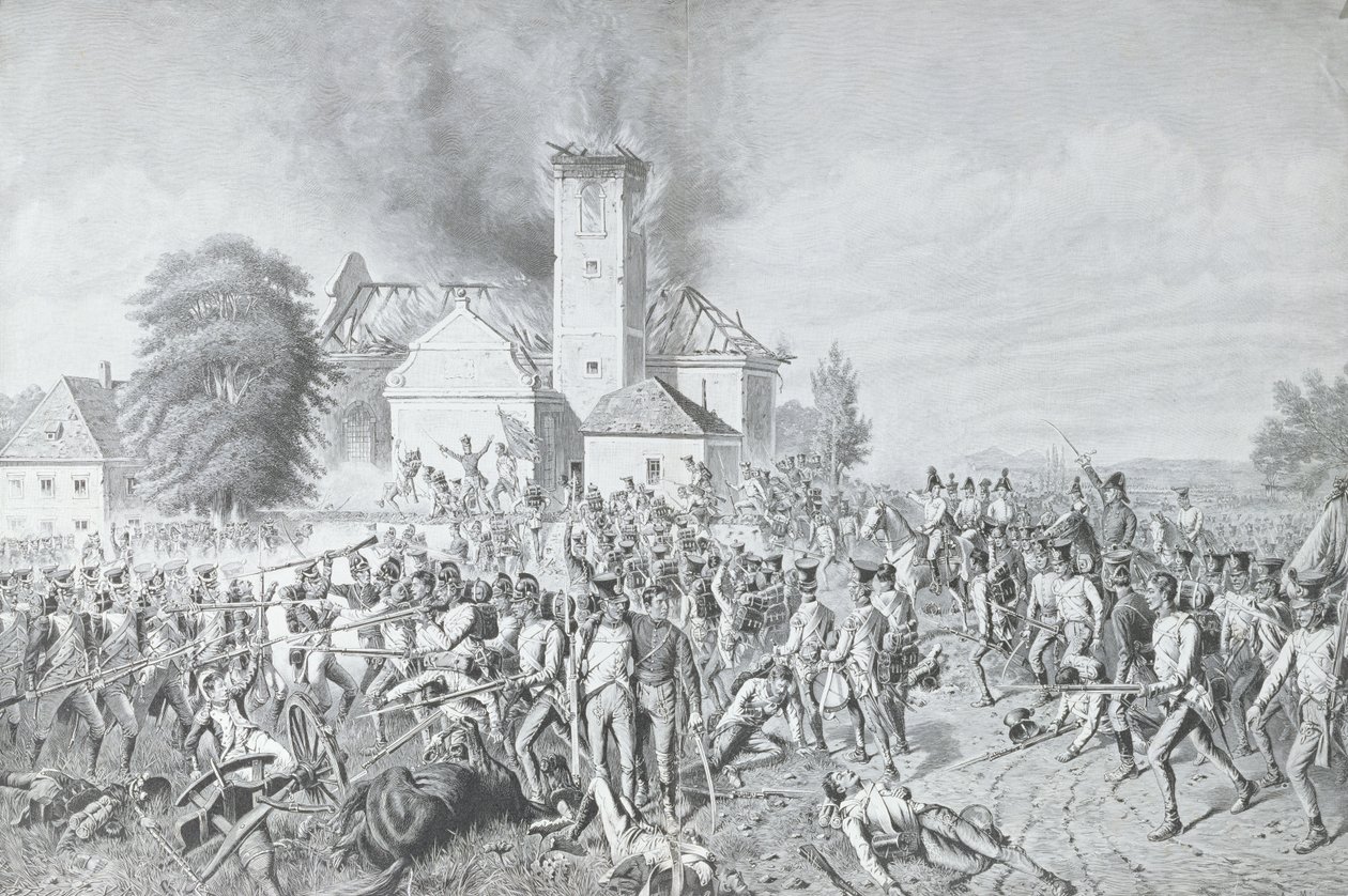 A Batalha de Waterloo, gravada por Richard Bong de August von Maly