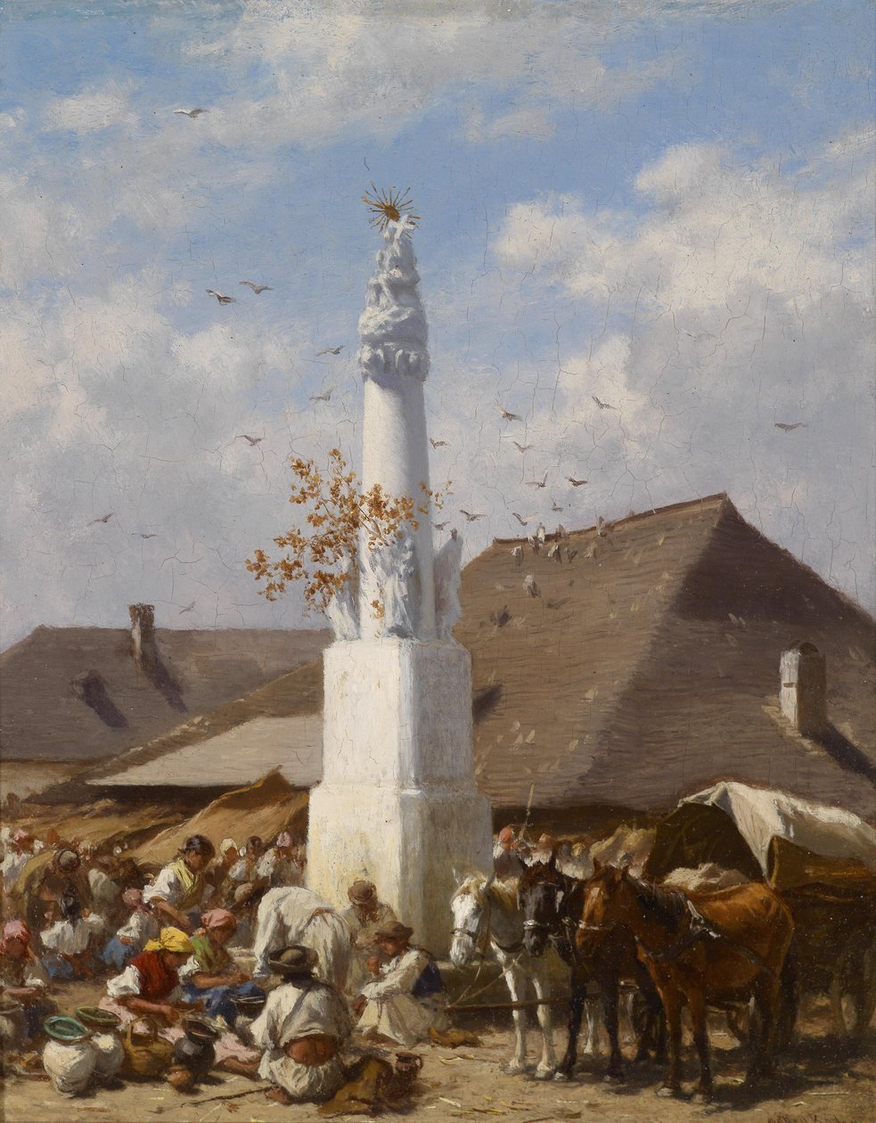Geschirrmarkt em Szolnok de August von Pettenkofen