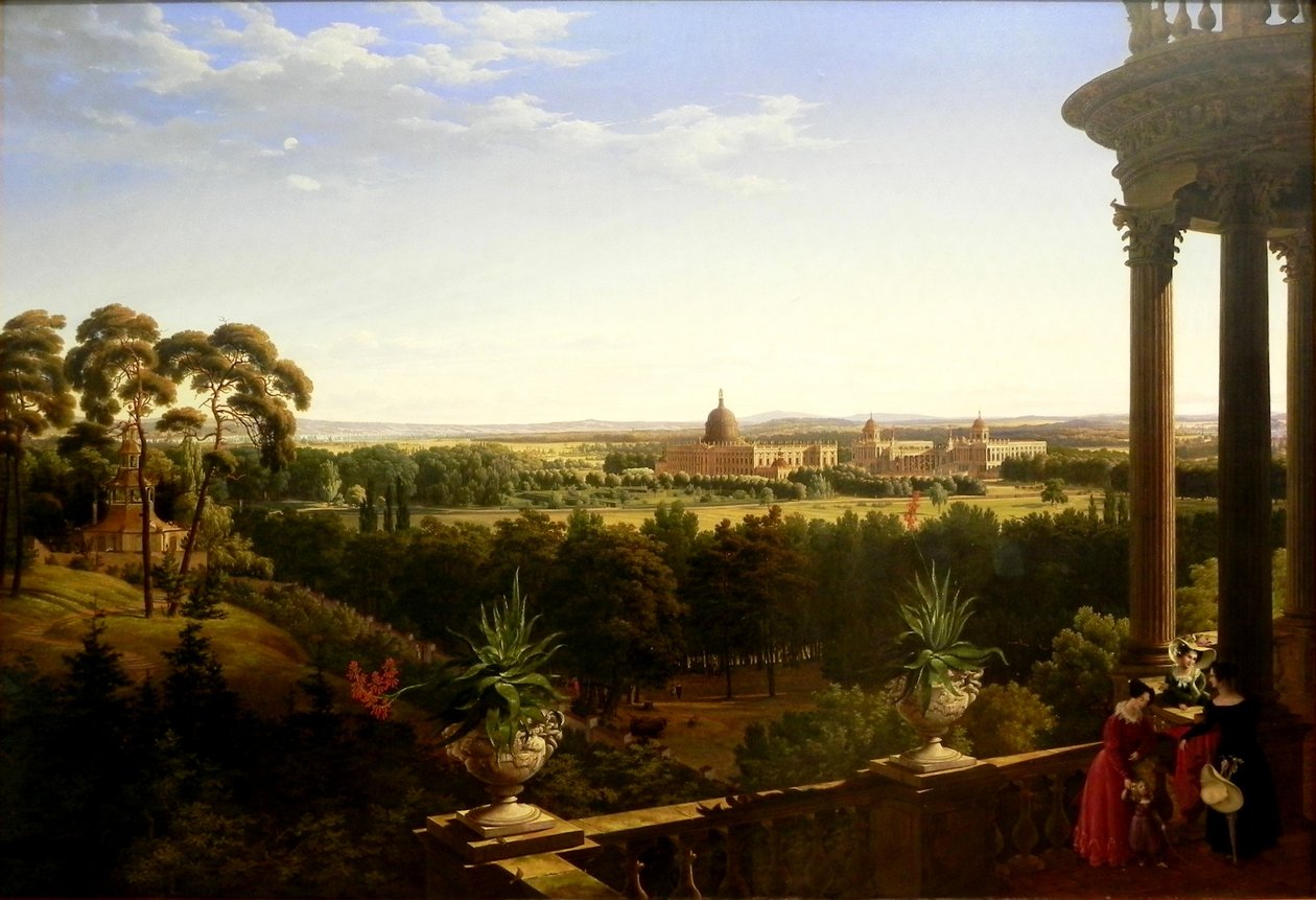 Alemão: Vista do Novo Palácio em Potsdam de August Ahlborn