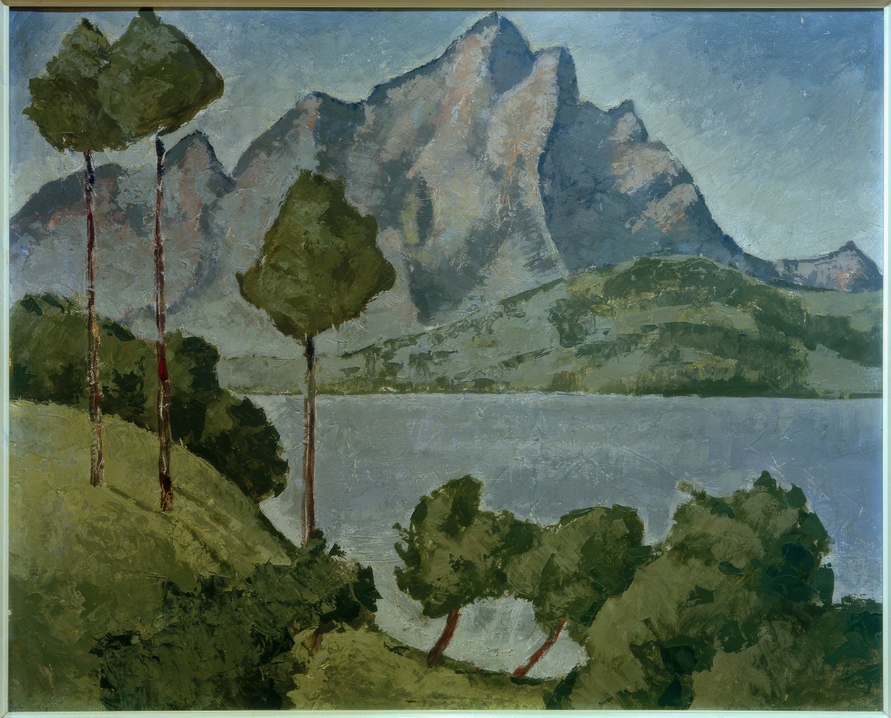Lago Lucerna com Pilatus de August Babberger