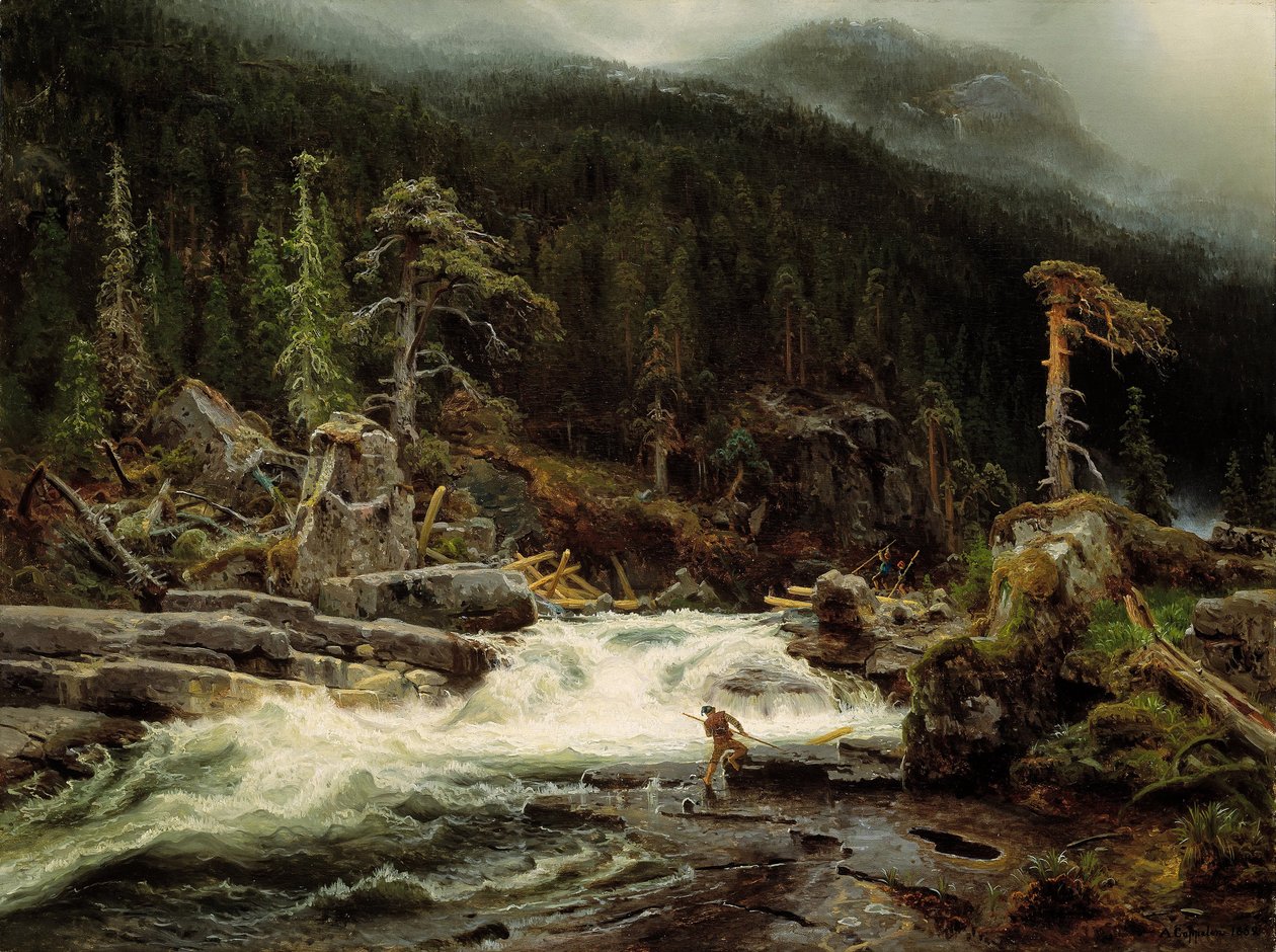 Cachoeira em Telemark de August Cappelen